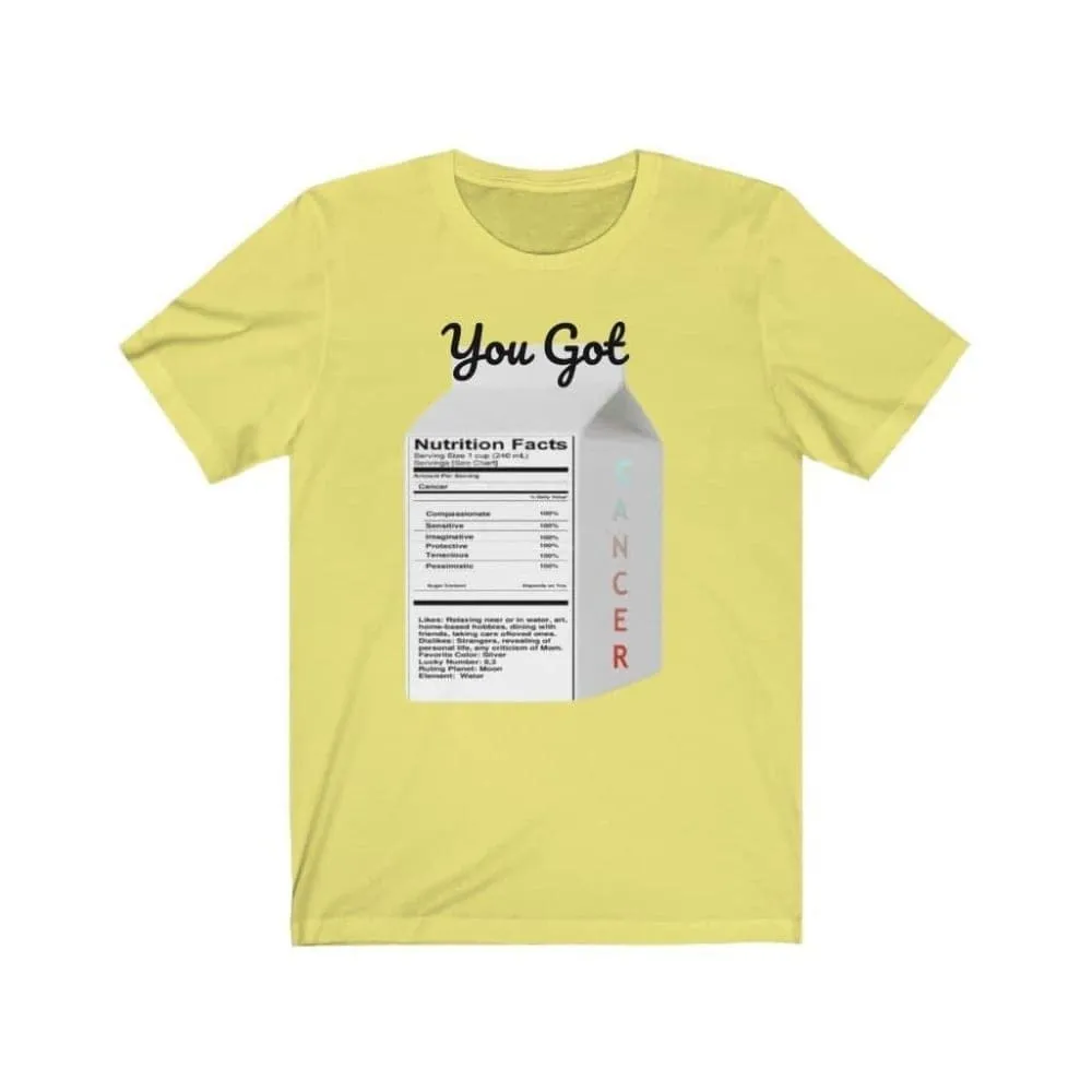 You got Zodiac Charm Unisex Tee: Cancer Traits Edition