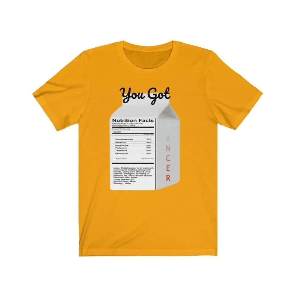 You got Zodiac Charm Unisex Tee: Cancer Traits Edition