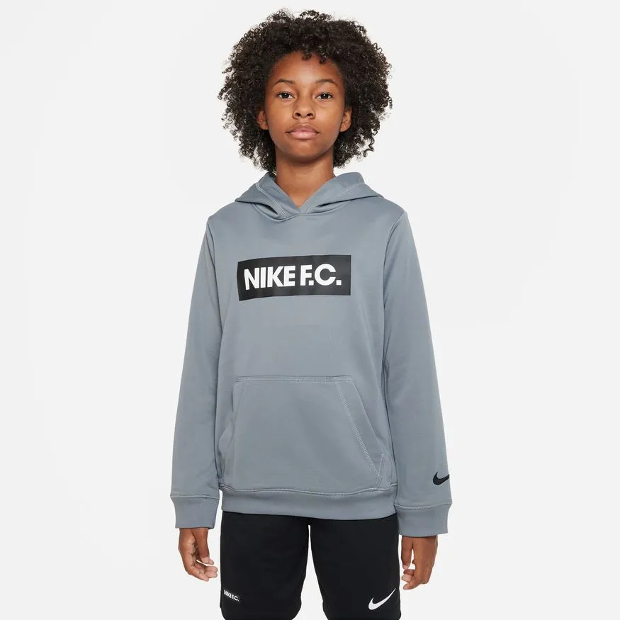 Youth Nike F.C. Pullover Hoodie [Gray]